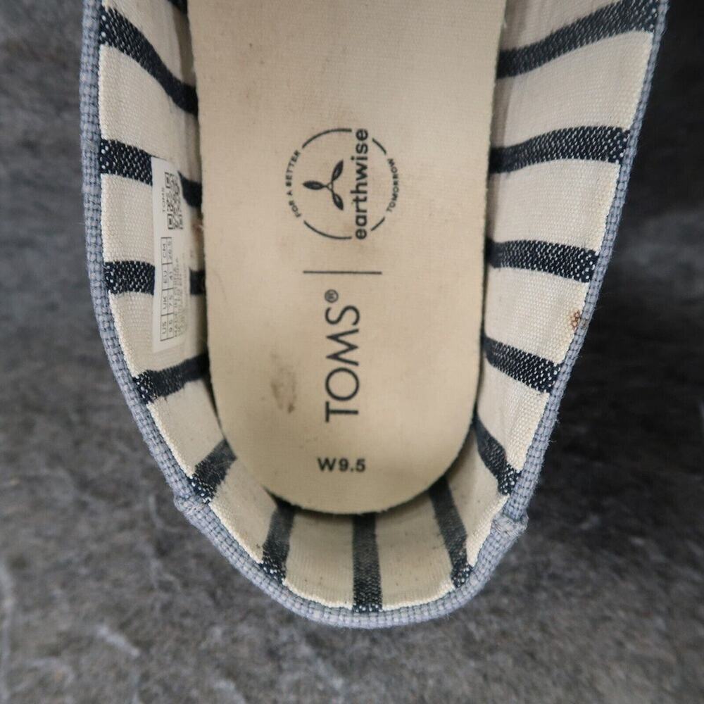 Toms Shoes Women 9.5 Flat Loafer Slip On Earthwise Comfort Casual Blue Lifestyle - Picture 9 of 15